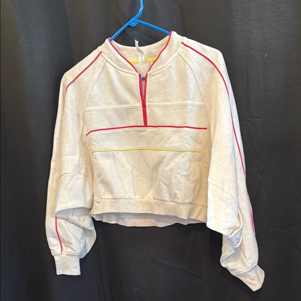 Rare Daily Practice Cream and Ted Piped Retro Shorts Set XS - Picture 2 of 6